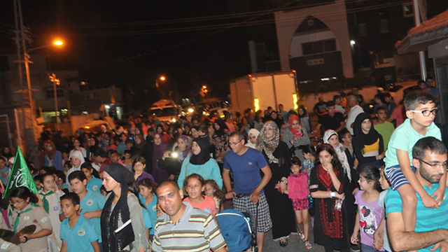 Ramadan procession in Qalansawe on Wednesday night 