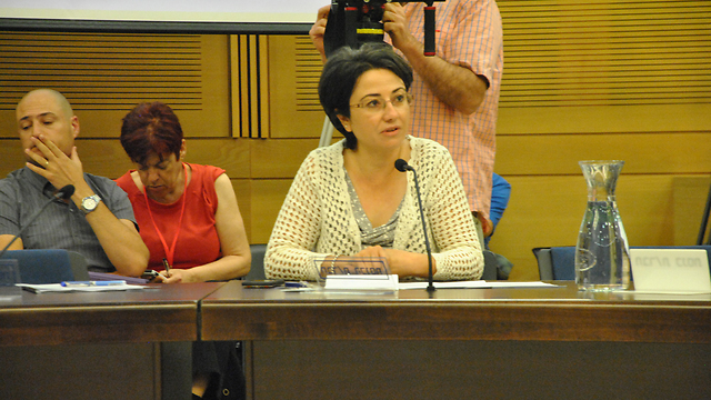 Haneen Zoabi at the House Committee meeting. (Photo: Ofer Meir) (Photo: Ofer Meir)