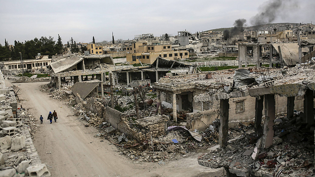 Destruction in Kobani (Photo: AFP)