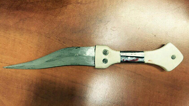 Knife found on the attacker (Photo: Israel Police)