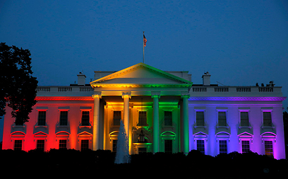 גם הבית הלבן לבש את צבעי הקשת (צילום: רויטרס) (צילום: רויטרס)