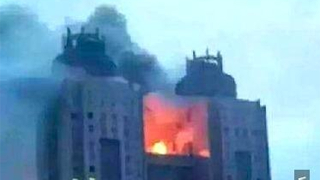 התמונה משריפת המלון הצפון-קוריאני שדלפה לאינטרנט ()