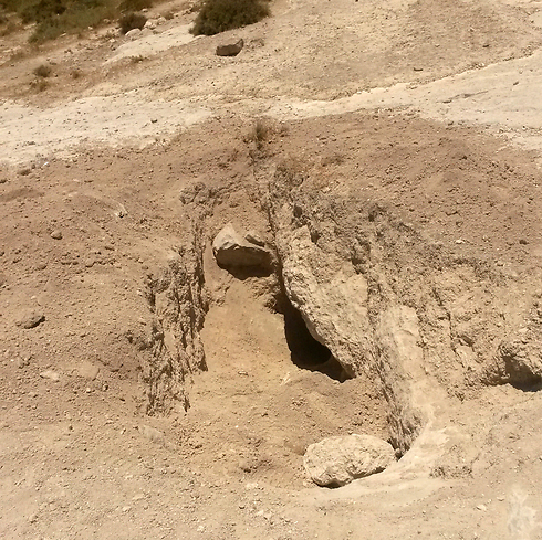 המערה שבה נתפסו החשודים (צילום: היחידה למניעת שוד ברשות העתיקות) (צילום: היחידה למניעת שוד ברשות העתיקות)
