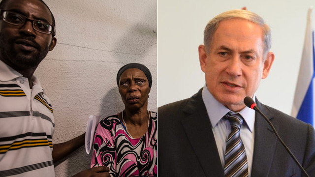 Prime Minister Netanyahu and the Mangisto family. He did not hide the affair from the public, but tried to handle it sensitively (Photos: AP, Herzl Yosef)
