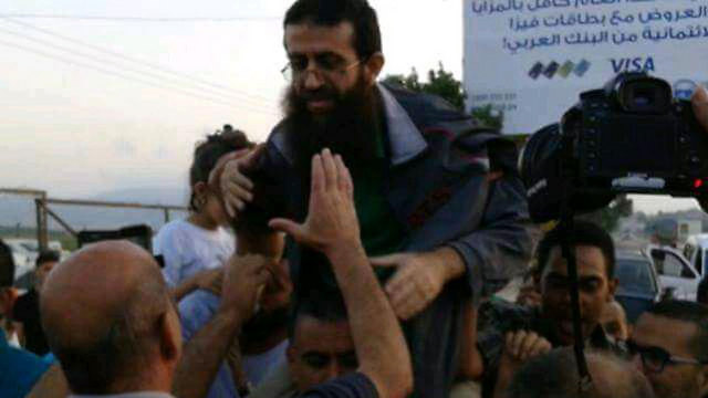 Khader Adnan after his release from prison