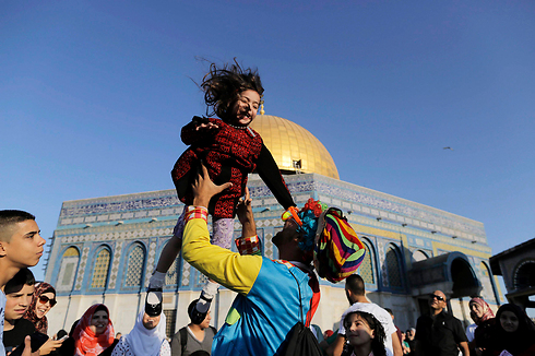 Celebrating at the Dome of the Rock in Jerusalem (Photo: Reuters)