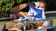 Omri Michaeli being evacuated to hospital after being wounded
