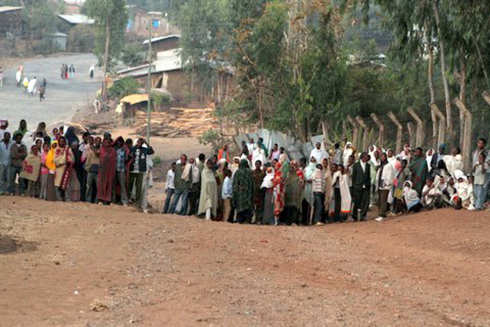יהודי אתיופיה במחנה בגונדר אתיופיה (צילום: נתי מרכוס ) (צילום: נתי מרכוס )