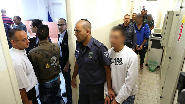 Palestinians arrested for assaulting Jews in Jerusalem (Photo: Amit Shavi)