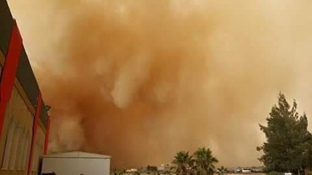 The massive sand storm in Amman