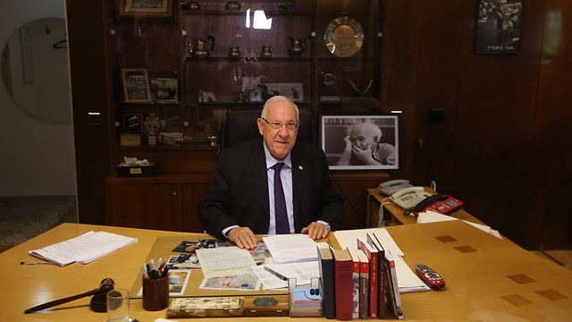 President Reuven Rivlin at his official residence (Photo: Gil Yohanan)