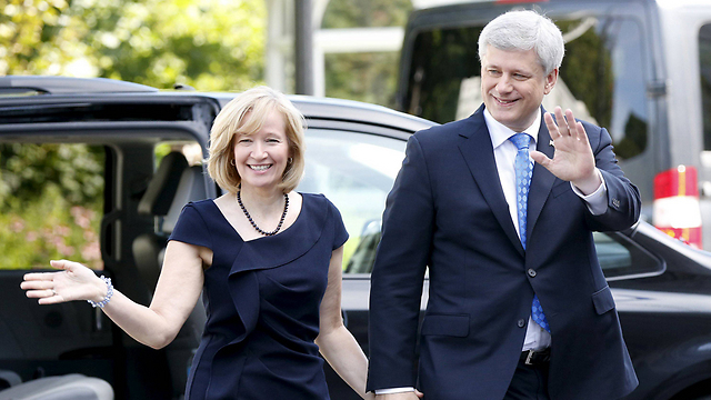 ראש ממשלת קנדה ואשתו בקמפיין הבחירות (צילום: רויטרס) (צילום: רויטרס)