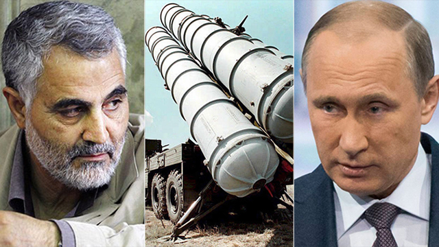 Soleimani (left) and Putin (right) have both put boots on the ground in Syria. (Photo: AP, Fars, EPA)