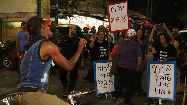 ההפגנה אמש בדרום תל אביב (צילום: שאול גולן, "ידיעות אחרונות") (צילום: שאול גולן, 