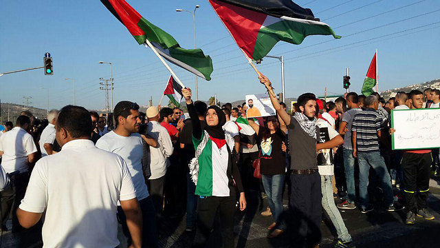 Protestors on Saturday (Photo: Hassan Shaalan)