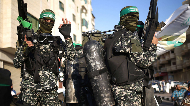 A Hamas military parade in Gaza. (Photo: AFP)