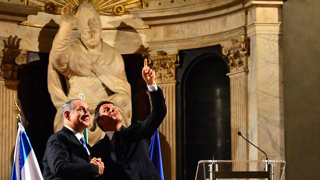 Netanyahu and Renzi at the City Hall of Florence (Photo: GPO/Getty Images)