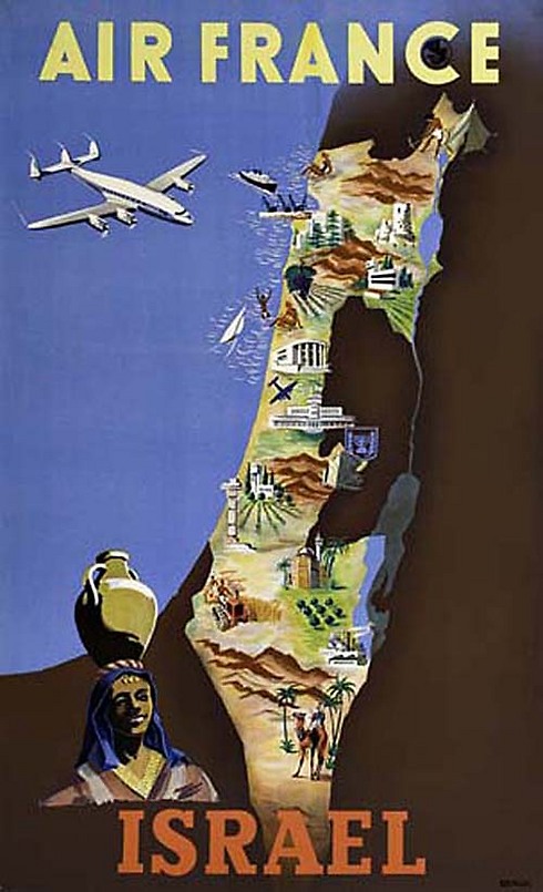 To Israel by Sabena Vintage Airlines Travel Advertisement Art Poster Print