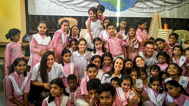 The volunteers at the orphanage in India