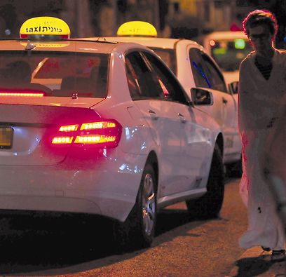 Gett taxi in Jerusalem. Haredim are also unhappy with television screens installed inside cabs (Archive photo: Rafi Kutz) 
