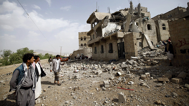 A demolished building in Yemen following an attack (Photo: Reuters)