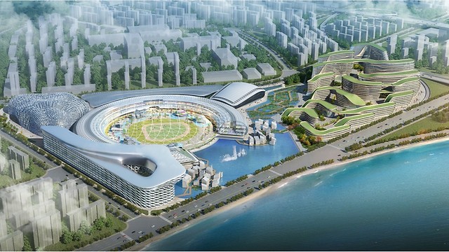 הדמיית פרויקט H city שתכננה פירמת אונג אנד אונג בקוריאה. תכנון על ירוק של שטח שכולל עירוב שימושים - מסחר, מגורים, פנאי ובילויים (הדמיה: תאי לי סיאנג, פירמת אונד אנד אונג העולמית) (הדמיה: תאי לי סיאנג, פירמת אונד אנד אונג העולמית)