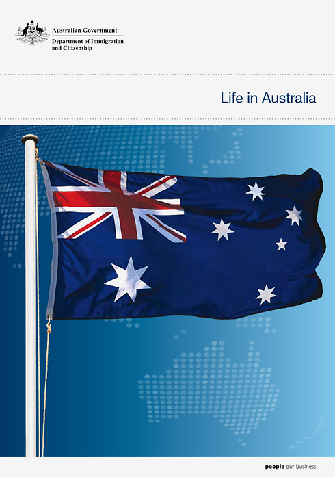 שער החוברת "חיים באוסטרליה" ()