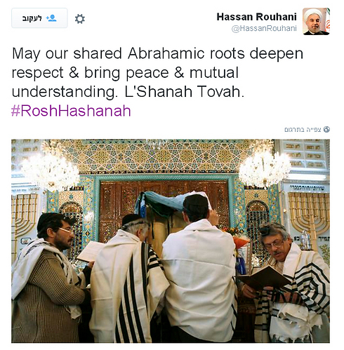 Rouhani's tweet heard round the Jewish world.