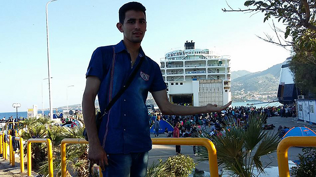 Al-Ahmad uploaded this photo to Facebook before boarding a ship for Greece.