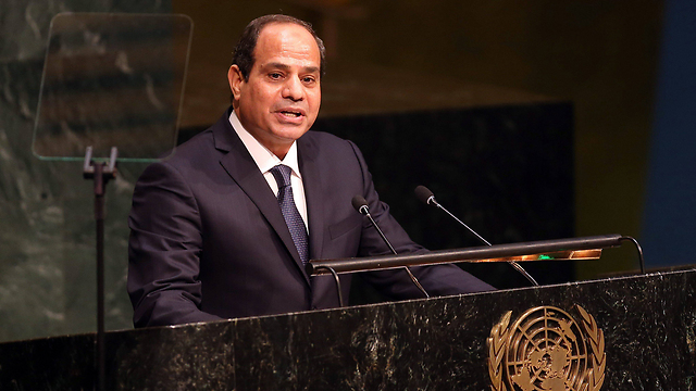 נשיא מצרים בנאומו באו"ם (צילום: EPA) (צילום: EPA)