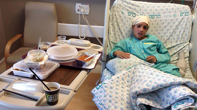 Ahmed Mansra in the hospital