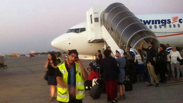 Israelis refused to board a non-Israeli flight from Ben Gurion Airport to Paris. (Photo: Yossi)