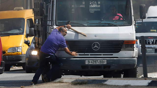 Hasno being run over by the truck (Photo: AP)