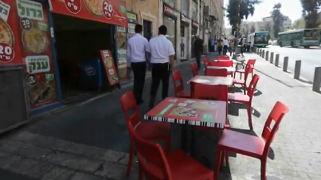 רחובות ירושלים ריקים מתיירים (צילום: גיל יוחנן) (צילום: גיל יוחנן)