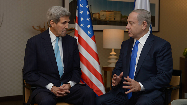 US Secretary of State Kerry and PM Netanyahu (Photo: Haim Tzach)
