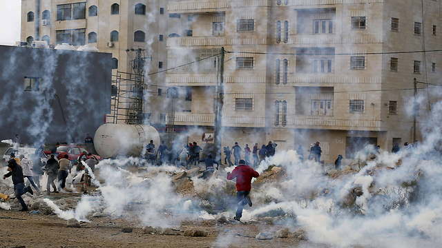 Clashes near Ramallah (Photo: AFP)
