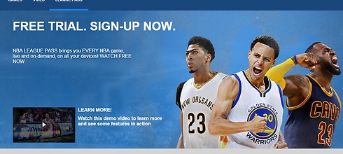 אתר השידורים של ה-NBA. קרי בפרונט (צילום מסך) (צילום מסך)