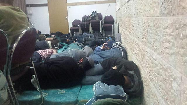 Activists sleeping in the structure (Photo: TPS)
