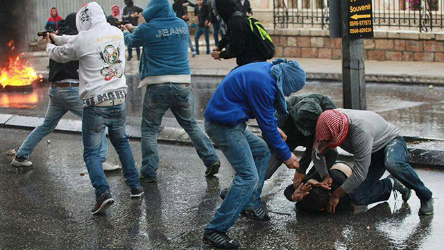 Duvdevan soldiers detaining a suspect