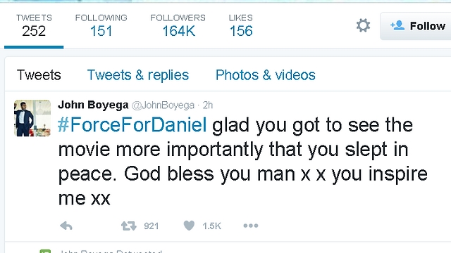 בויגה סופד לפליטווד בעמוד הטוויטר שלו: "אתה מהווה השראה עבורי" (מתוך טוויטר) (מתוך טוויטר)
