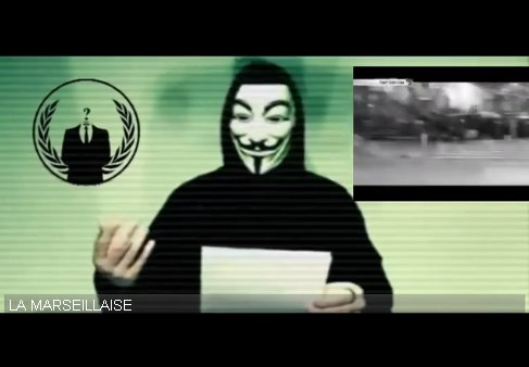 A video message from Anonymous released Saturday night declared war on Islamic State. (Photo: YouTube screenshot)