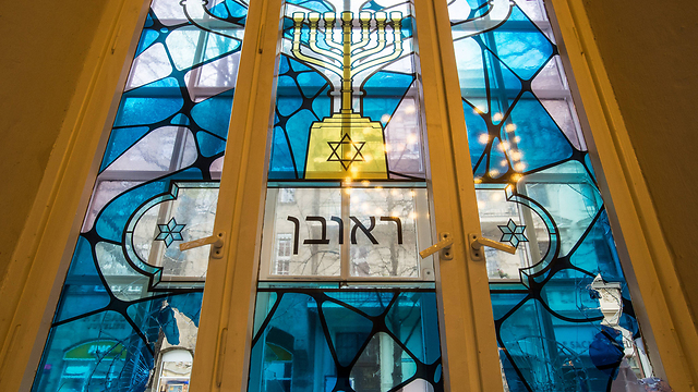 One of the synagogue's windows (Photo: AP)