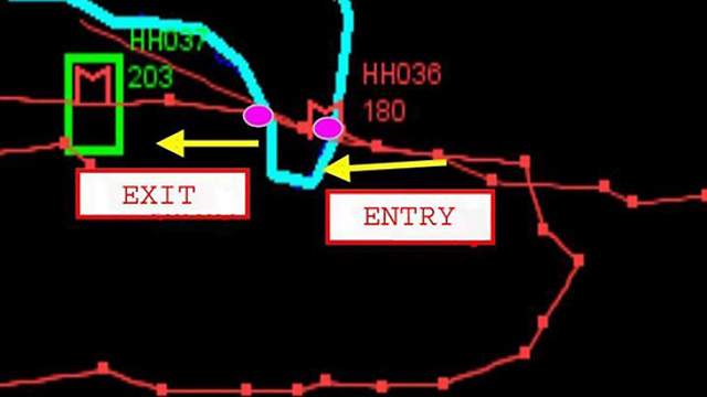 A radar picture released by Turkey which appears to show the Russian jet entering Turkish airspace. (Photo: EPA)