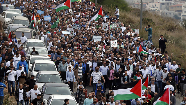 Protest in Umm al Fahm (Photo: AFP)