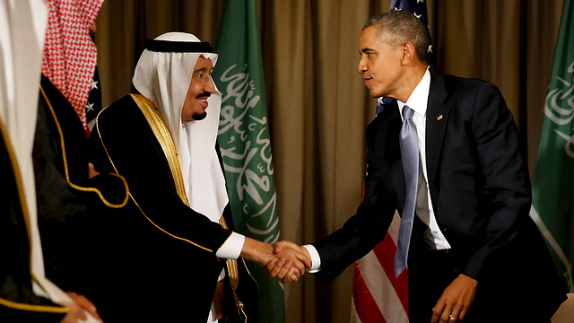אובמה ומלך סעודיה סלמאן בשנה שעברה (צילום: רויטרס) (צילום: רויטרס)