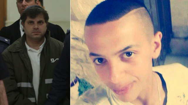 Main perpetrator Yosef Ben David, left, and the victim, Mohammed Abu Khdeir (Photo: Ohad Zwigenberg)