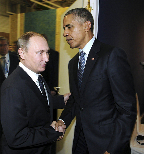 ברק אובמה וולדימיר פוטין בוועידת האקלים (צילום: רויטרס) (צילום: רויטרס)