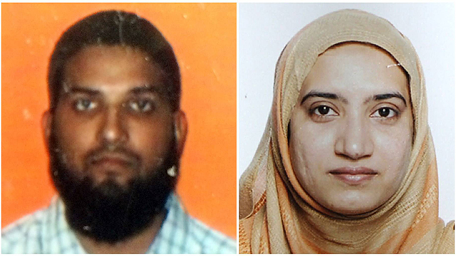 בני הזוג טשפין מאליק וסעיד פארוק, מי גרר את מי? (צילום: AFP) (צילום: AFP)