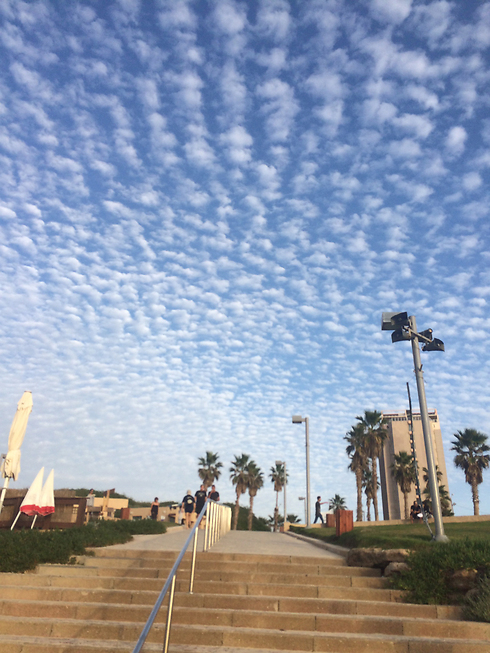 עננים בחוף הצוק בתל אביב (צילום: איתמר ארנון) (צילום: איתמר ארנון)