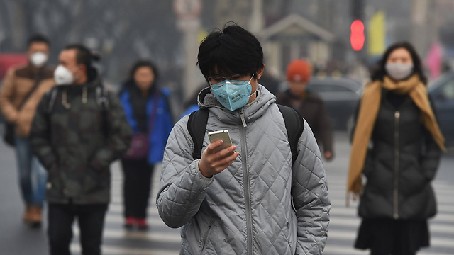 זיהום אוויר בבייג'ינג (צילום: AFP) (צילום: AFP)